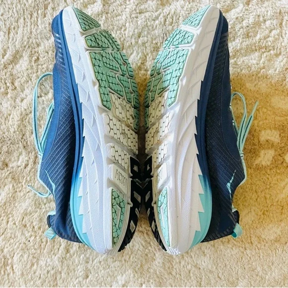 Hoka One One Bondi 5 Wide Medieval Blue Radiance Navy, Aqua, White Size 8.5 D - Picture 6 of 14